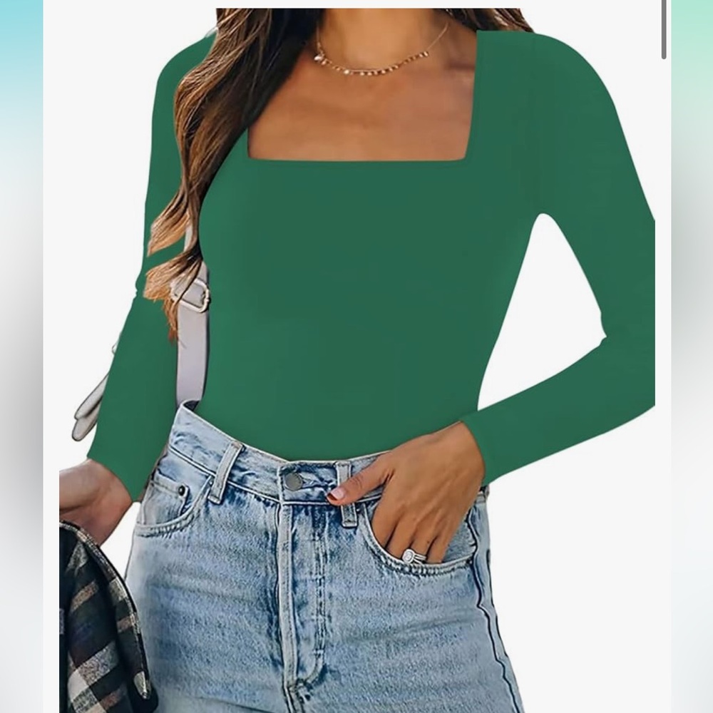 Green Long Sleeve Bodysuit